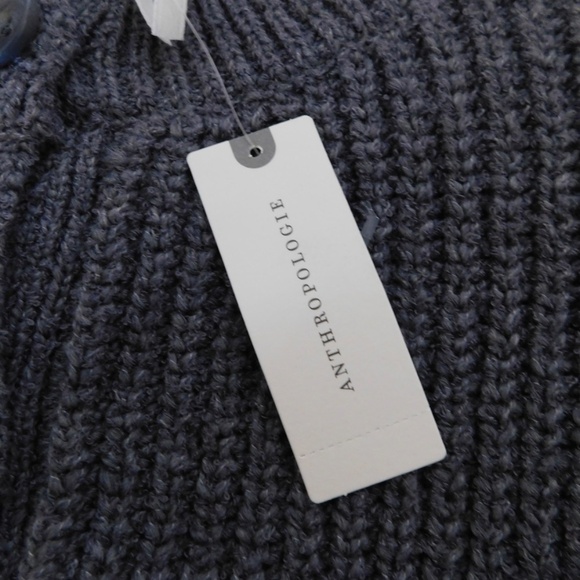 NWT!! ANTHROPOLOGIE Gray Cropped Twofer Cardigan Sweater Academia Preppy Small - Picture 11 of 16